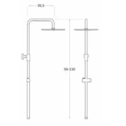 Columna De Ducha Termostática Redonda Negro Mate – Sofia – Aquahome