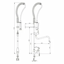 Columna Industrial Mezcladora Accionamiento Mediante Maneta Monomando – 70822 – Presto Iberica
