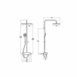 Columna Termostática – Deck-t Square – Roca – A5A9C88C00