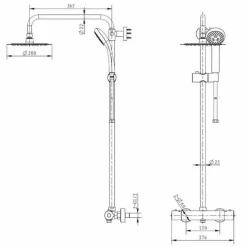 Columna Termostático Ducha Cromo – Londres – Imex – BTL011