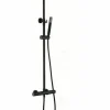 Conjunto Bañera Termostático Line Negro Mate – BTD038-B/NG – Imex