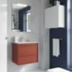 Conjunto Completo Mueble Attila De 2 Cajones, Lavabo De Porcelana, Espejo Y Aplique LED – Attila – Salgar