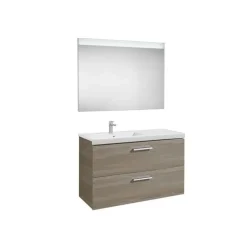 Conjunto Completo Mueble + Lavabo + Espejo Con Luz Integrada (90 O 110 Cm) – Prisma – Roca
