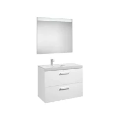 Conjunto Completo Mueble + Lavabo + Espejo Con Luz Integrada (90 O 110 Cm) – Prisma – Roca