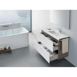 Conjunto Completo Mueble + Lavabo + Espejo Con Luz Integrada (90 O 110 Cm) – Prisma – Roca