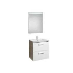 Conjunto Completo Mueble + Lavabo + Espejo Luz Integrada (80 O 60 Cm) – Prisma – Roca