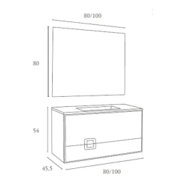 Conjunto Completo Mueble + Lavabo + Espejo – Europa – Taberner