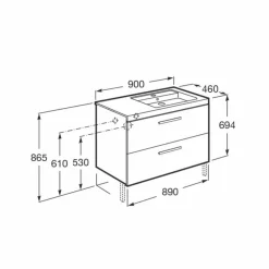 Conjunto Completo Mueble + Lavabo De 90 O 110 Cm – Prisma – Roca