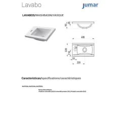 Conjunto De Baño Para Espacios Reducidos 40×22 Cm Gris Brillo – Camille – Muebles Jumar