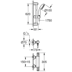 Conjunto De Ducha Con Termostato – Grohtherm 800 – Grohe