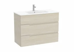 Conjunto De Mueble Base Con Tres Cajones Y Lavabo De Porcelana – Victoria-N – Roca