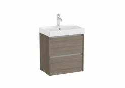 Conjunto De Mueble Compacto De Dos Cajones Y Lavabo Fineceramic- Ona – Roca