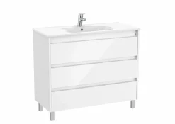Conjunto De Mueble De Tres Cajones Y Lavabo De Porcelana – Tenet – Roca