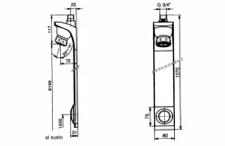 Conjunto Ducha Dl Accionamiento Mediante Pulsador. PRESTO DL 400 Vista – 27100 – Presto Iberica