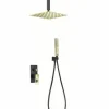 Conjunto Ducha Monomando Empotrado Estocolmo Negro – BDES37-6NGOLD – Imex