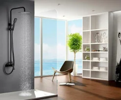 Conjunto Ducha Monomando Art Negro Mate – BDAR025/NG – Imex