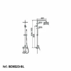 Conjunto Ducha Monomando Luxor Blanco Mate – BDX023/BL – Imex