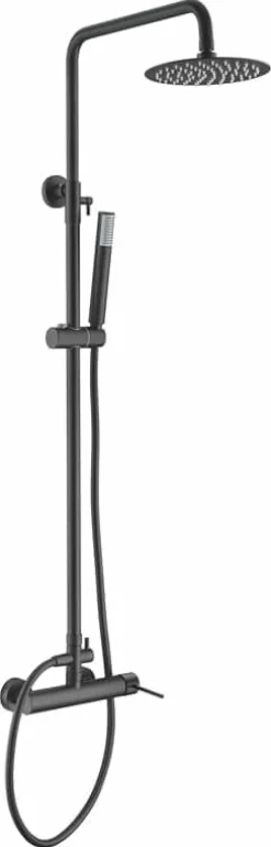 Conjunto Ducha Monomando Milos Stick Negro Mate – BDYS045/NG – Imex