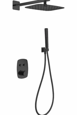 Conjunto Ducha Termostático Empotrado Hidra Negro – GPH035/NG – Imex