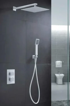 Conjunto Ducha Termostático Empotrado Cíes Blanco -GPC009/BL – Imex