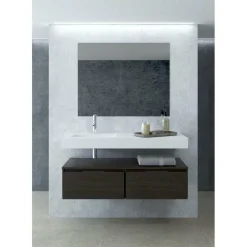 Conjunto Encimera Suspendida Gel Coat Faldon 11 Cm Con Bajo Mueble Suspendido 1 Cajón Y Tapa – Serie Life – Baños10