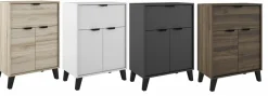 Conjunto Mueble A Suelo 1 Cajon Y 1 Puerta ó 1 Cajon Y 2 Puertas Con Fondo Reducido De 35,5 Cm + Tapa Con Fondo Reducido Midi – Visobath