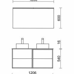 Conjunto Mueble De Baño + Lavabo Sobre Encimera – Optimus – Salgar