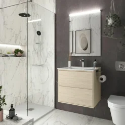 Conjunto Mueble De Baño + Lavabo + Espejo + Aplique – Optimus – Salgar