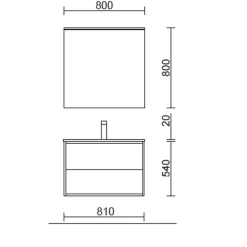 Conjunto Mueble De Baño + Lavabo + Espejo + Aplique – Optimus – Salgar