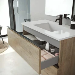Conjunto Mueble De Baño A Suelo + Lavabo Ceramico Flat – Granada – Visobath