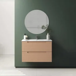 Conjunto Mueble De Baño Suspendido 2 Cajones + Lavabo Cerámico Flat/Ada – Kyoto – Visobath