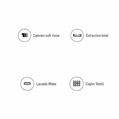 Conjunto Mueble De Baño Suspendido 2 Cajones + Lavabo Cerámico Flat/Ada – Kyoto – Visobath