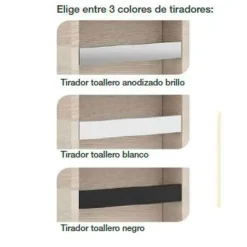 Conjunto Mueble Suspendido 2 Cajones + 1 Cajón Con Toallero Extraible Y Lavabo De Porcelana – Spirit – Salgar