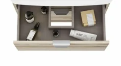 Conjunto Mueble Suspendido 2 Cajones + Lavabo Ceramico Midi Con Fondo Reducido 35,5 Cm – Midi – Visobath