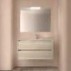 Conjunto Mueble Suspendido 2 Cajones Y Lavabo De Porcelana – Noja – Salgar