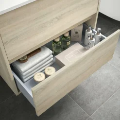 Conjunto Mueble Suspendido 2 Cajones Y Lavabo De Porcelana – Noja – Salgar