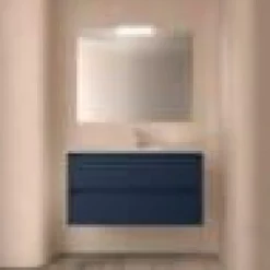Conjunto Mueble Suspendido 2 Cajones Y Lavabo De Porcelana – Noja – Salgar