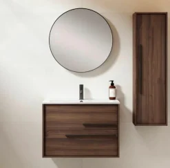 Conjunto Mueble Suspendido 2 Cajones + Lavabo Ceramico Flat – Aqua – Visobath