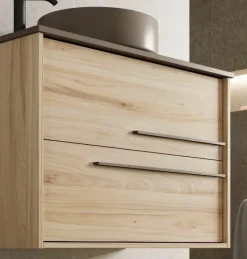 Conjunto Mueble Suspendido 2 Cajones + Lavabo Ceramico Flat – Aqua – Visobath