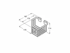 Contenedor De Rejilla De Rincón (Posibilidad De Instalación Mediante Tornillería O Adhesivo) – Rubik – Roca – A816854024