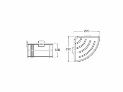 Contenedor De Rincón (Posibilidad De Instalación Mediante Tornillería O Adhesivo) – Victoria – Roca – A816697C00