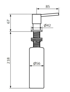Dispensador Jabón Para Encastrar En La Encimera De La Cocina Negro Epoxi – 55890100 – GRB