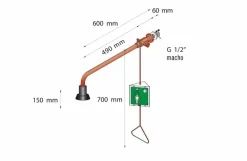 Ducha De Emergencia Montaje Mural Para Tuberia Vista – PrestoEquip – 85755