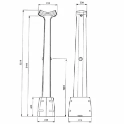 Ducha Jardin Accionamiento Mediante Pulsador. PRESTO Columna Ducha CC2 – 29931 – Presto Iberica
