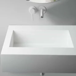 Encimera De Solid Surface Con Faldón De 12 Cm Y Seno Cuadrado – Cocktail – Xolid