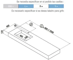 Encimera De Un Seno Integrado 46 Cm Profundidad – Compakt – Salgar