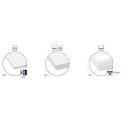 Encimera Suspendida SolidCoat Surface Quadra Textura Silken 2 Senos Blanco – Baños10