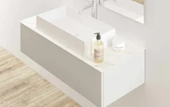 Encimera Tapa De Resina Fenolica Para Mueble 1 Cm De Grosor Marmol Blanco – Leo Peak – Baños 10
