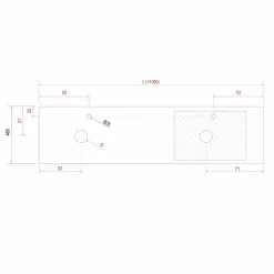 Encimera Tapa Mecanizada Para 1 ó 2 Pozas Sobre Mueble, De 16 Mm De Grosor – Alliance – Salgar