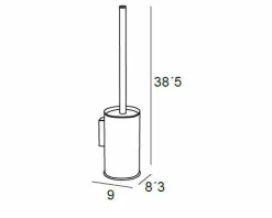 Escobillero De Pared – Inox Cepillado Modelo Bassic – 1407012 – Manillons Torrent